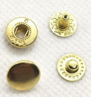Кнопка VT-2  (10 мм) Альфа сталь цв. золото (уп. 10 шт)