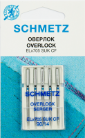 Иглы Schmetz д/плоскошовных машин, джерси №90 (5 шт.)