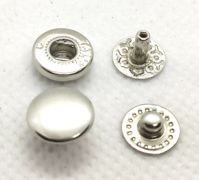 Кнопка VT-2  (10 мм) Альфа сталь цв. никель (уп. 10 шт)